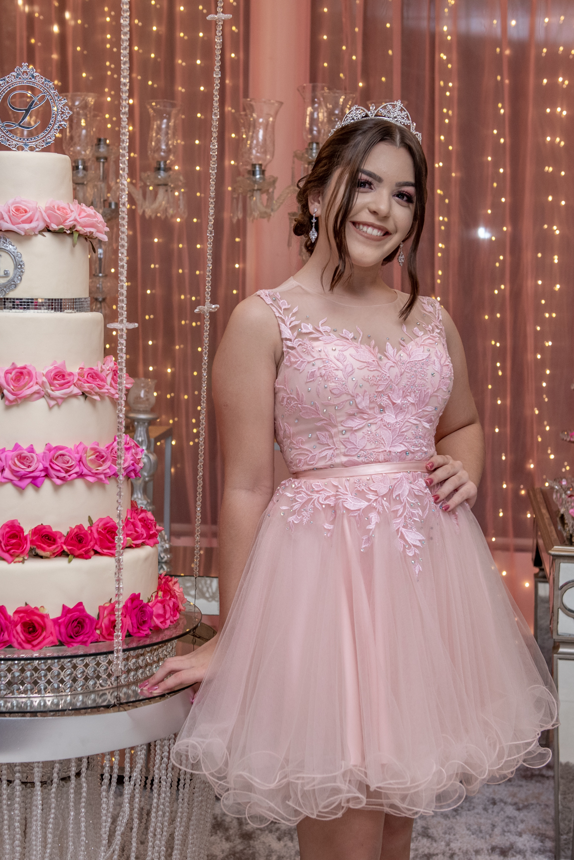 Vestido de 15 fashion anos rosa bebê